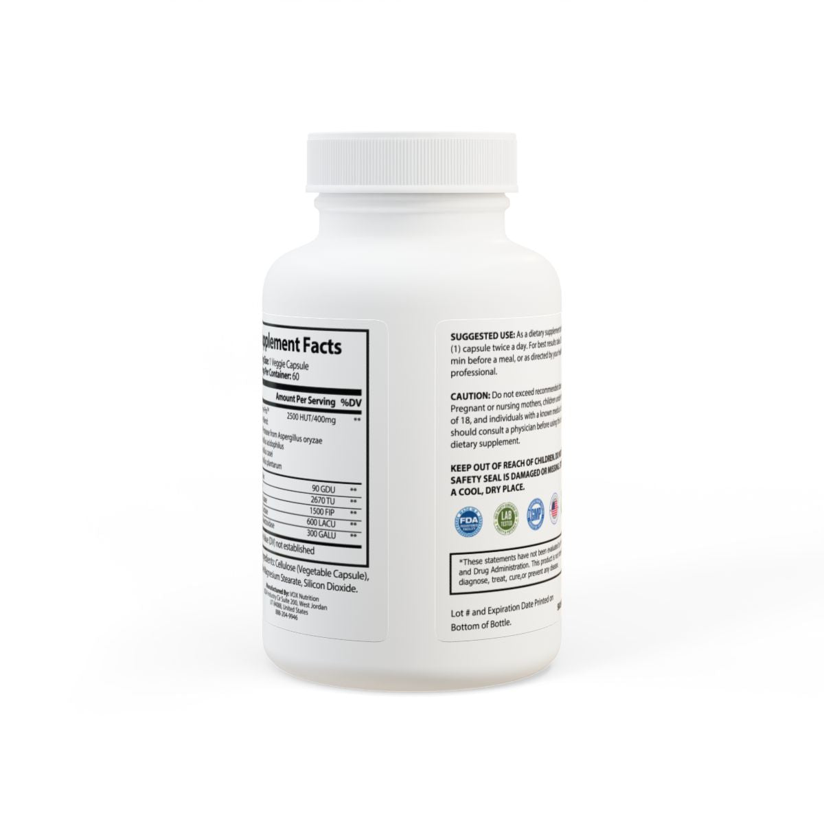 Digestive Enzyme Blend Supplement (60 Capsules)
