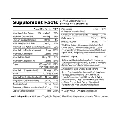 Multivitamin for Women Supplement (60 Capsules)